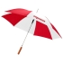 Зонт-трость Lisa полуавтомат 23, красный/белый, красный/белый, полиэстер, металл, дерево