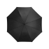 Зонт-трость Bergen, полуавтомат, черный, черный, купол- эпонж, каркас-стеклопластик, ручка-покрытие софт-тач
