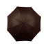 Зонт-трость полуавтоматический, коричневый, коричневый, полиэстер/металл/искусственная кожа