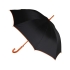 Зонт-трость полуавтоматический, оранжевый, черный/оранжевый, полиэстер/пластик/стекловолокно