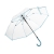 Зонт-трость 7112 Pure с прозрачным куполом, полуавтомат, прозрачный/бирюзовый