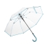 Зонт-трость 7112 Pure с прозрачным куполом, полуавтомат, прозрачный/бирюзовый, прозрачный/бирюзовый, купол -полиэтилен, цветные вставки - эпонж, каркас - сталь, спицы - стекловолокно, ручка - пластик