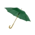Зонт-трость полуавтоматический с деревянной ручкой, зеленый, полиэстер/дерево