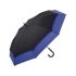 Зонт-трость 7709 Stretch с удлиняющимся куполом, полуавтомат, черный/синий, черный, синий, купол - эпонж , каркас - алюминий, спицы - стекловолокно, ручка - мягкий пластик