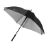 Зонт трость Square, полуавтомат 23, черный/серебристый, черный/серебристый, эпонж полиэстер