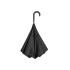 Зонт-трость наоборот Inversa, полуавтомат, черный, черный, купол- эпонж, каркас-стеклопластик, ручка-покрытие софт-тач