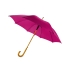 Зонт-трость Радуга, фуксия, фуксия, купол- полиэстер, стержень и ручка- дерево, спицы- металл