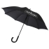 Fontana 23-дюймовый зонт карбонового цвета с механизмом автоматического открытия и изогнутой ручкой, черный, черный, металл/стекловолокно/полиэстер