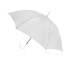 Зонт-трость полуавтоматический с пластиковой ручкой, белый, полиэстер/металл/пластик