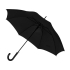 Зонт-трость полуавтомат Алтуна, черный, черный, полиэстер/металл/искусственная кожа