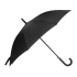 Зонт-трость Reviver, черный, черный, купол - 190т эпонж из rpet, каркас - сталь, спицы - стекловолокно
