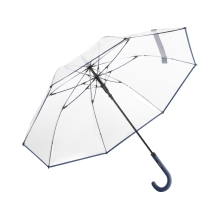 Зонт-трость Pure с прозрачным куполом, прозрачный/синий navy