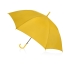 Зонт-трость полуавтоматический с пластиковой ручкой, желтый, желтый, купол- полиэстер, каркас, спицы- металл, ручка- пластик