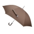 Зонт-трость Ривер, механический 23, коричневый (Р), коричневый/белый, полиэстер/металл/искусственная кожа