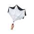 Прямой зонтик Yoon 23 с инверсной раскраской, белый, белый/черный, полиэстер/стекловолокно