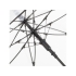 Зонт-трость 7112 Pure с прозрачным куполом, полуавтомат, прозрачный/черный, прозрачный/черный, купол -полиэтилен, цветные вставки - эпонж, каркас - сталь, спицы - стекловолокно, ручка - пластик