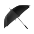 Зонт-трость Giant с большим куполом, черный, черный, купол - эпонж , каркас - сталь, спицы - стекловолокно, ручка - мягкий пластик