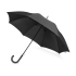 Зонт-трость Wind, полуавтомат, черный, черный, купол- эпонж, каркас и спицы- фиберглас, ручка-пластик