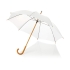 Зонт-трость Jova 23 классический, белый, белый, полиэстер/металл/дерево