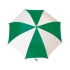 Зонт-трость полуавтоматический, белый/зеленый, полиэстер/металл/пластик