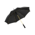 Зонт-трость Colorline с цветными спицами и куполом из переработанного пластика, черный/желтый, черный/желтый, купол - эпонж из переработанного пластика, стекловолокно
