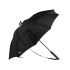 Зонт-трость Loop с плечевым ремнем, черный, черный, купол - эпонж , каркас - сталь, спицы - стекловолокно, ручка - пластик