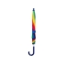 Детский 17-дюймовый ветрозащитный зонт Nina,  радужный, радуга, купол- полиэстер, каркас-сталь, спицы- стекловолокно, ручка-пластик