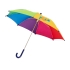 Детский 17-дюймовый ветрозащитный зонт Nina,  радужный, радуга, купол- полиэстер, каркас-сталь, спицы- стекловолокно, ручка-пластик