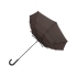 Зонт-трость Wind, полуавтомат, коричневый, коричневый, купол- эпонж, каркас и спицы- фиберглас, ручка-пластик