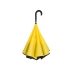 Зонт-трость наоборот Inversa, полуавтомат, черный/желтый, черный/желтый, купол- эпонж, каркас-стеклопластик, ручка-покрытие софт-тач