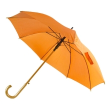 Зонт-трость с деревянной изогнутой ручкой 
