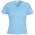 Футболка женская LADY FIT V-NECK T 210, голубой, 95% хлопок, 5% эластан, 210 г/м2