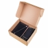 Подарочный набор TOTAL: бизнес-блокнот, карандаш, зарядное устройство, коробка, стружка, черный, красный, разные материалы