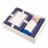Подарочный набор WARM JOURNEY: коробка, плед, кружка, чай по-карельски., белый, синий, картон, акрил, керамика, силикон, чай