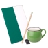 Подарочный набор LAST SUMMER: бизнес-блокнот, кружка, карандаш чернографитный, зеленый, белый, зеленый, разные материалы