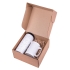 Набор подарочный STARLIGHT: термокружка, кружка, коробка со стружкой, белый, бежевый, белый, разные материалы