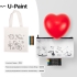 Набор подарочный U-PAINT: антистресс, пенал для раскрашивания, сумка для раскрашивания, белый, красный, разные материалы