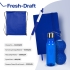 Набор подарочный FRESH-DRAFT: бизнес-блокнот, ручка, массажер, бутылка, рюкзак, синий, синий, разные материалы