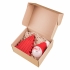Подарочный набор WINTER SMILE: коробка, игрушка, свеча., белый, красный, картон, пластик, воск