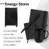 Набор подарочный ENERGY-STORM: бизнес-блокнот, ручка, зарядное устройство, кружка, рюкзак, черный, черный, разные материалы