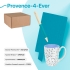 Набор подарочный PROVENCE-4-EVER: бизнес-блокнот, ручка, кружка, коробка, стружка, голубой, голубой, разные материалы