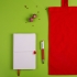 Набор подарочный WHITE&YOU: бизнес-блокнот, ручка, сумка, белый, красный, разные материалы
