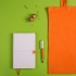 Набор подарочный WHITE&YOU: бизнес-блокнот, ручка, сумка, белый, оранжевый, разные материалы
