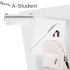 Набор подарочный A-STUDENT: бизнес-блокнот, ручка, ланчбокс, рюкзак, белый, разные материалы