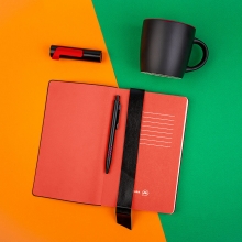 Набор подарочный BLACKEDITION:  кружка, блокнот, ручка, аккумулятор,  черный/красный