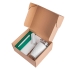 Подарочный набор ANGLE: бизнес-блокнот, кружка, ручка, зарядное устройство, коробка, стружка, зеленый, разные материалы