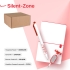 Набор подарочный SILENT-ZONE: бизнес-блокнот, ручка, наушники, коробка, стружка, бело-красный, белый, красный, разные материалы