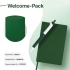 Набор подарочный WELCOME-PACK: бизнес-блокнот, ручка, коробка, зеленый, зеленый, разные материалы