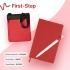 Набор подарочный FIRST-STEP: бизнес-блокнот, ручка, сумка, красный, красный, разные материалы