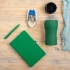 Набор подарочный SILKYWAY: термокружка, блокнот, ручка, коробка, стружка зеленый, зеленый, разные материалы